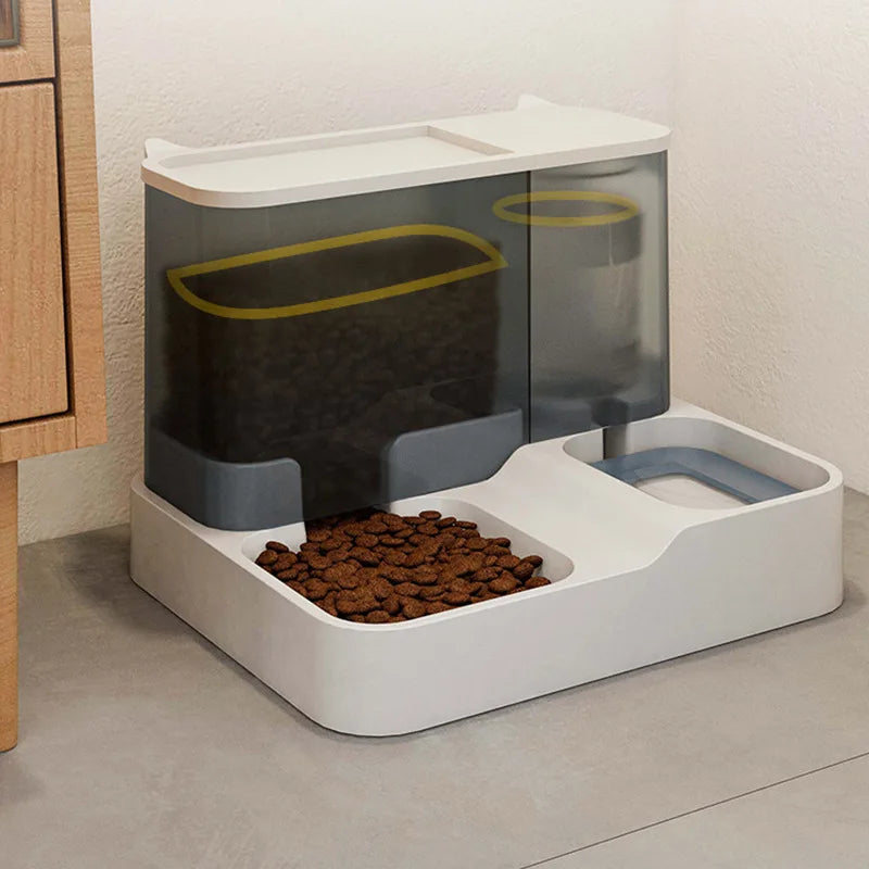 Automatic Large Capacity Pet Feeder & Water Dispenser for Cats Kitten-Friendly Portable Chargeable