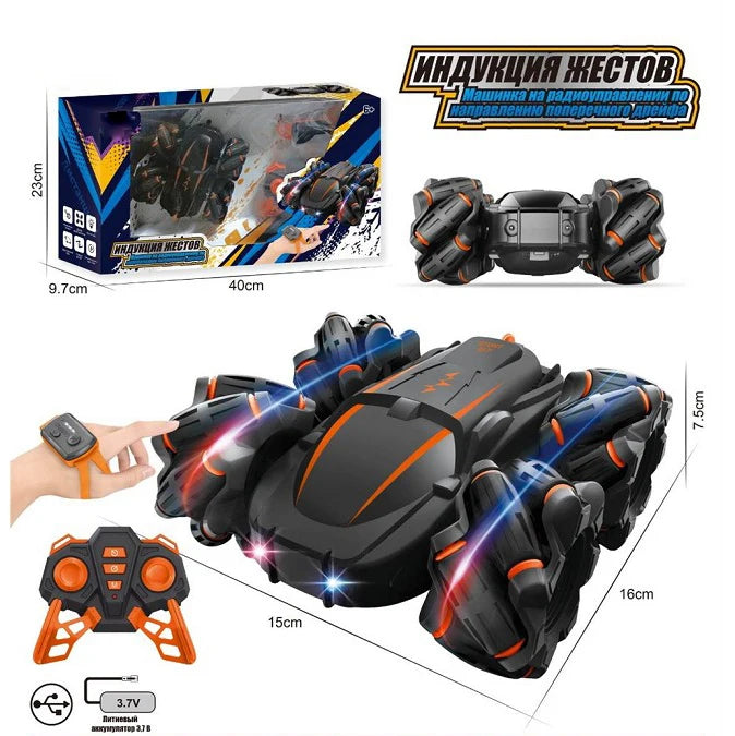 4WD Drift Double Sided High Speed RC Toy 360 Rotating Drifting Action Remote Radio Control Stunt Car