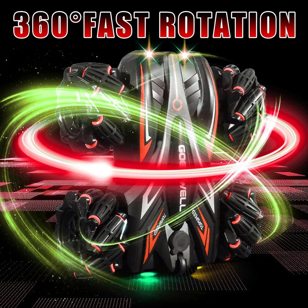 2.4G Juguetes High Speed Stunt Drift Car Climbing Remote Control Toy With Lights 360 Degree RC Stunt Car