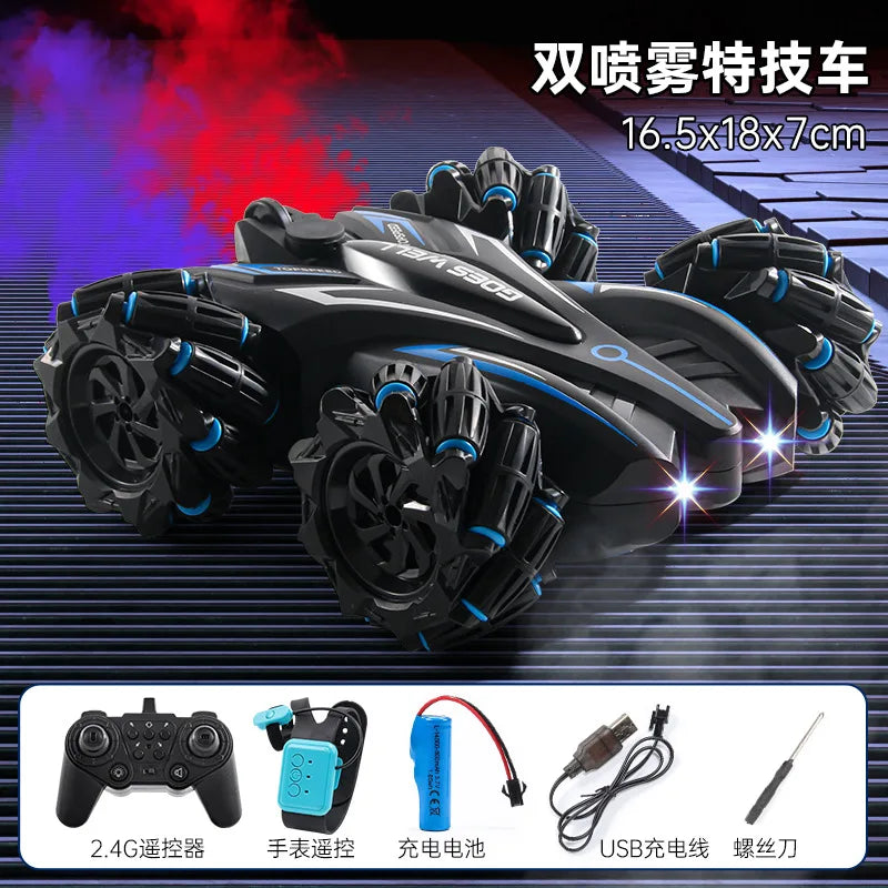 2.4G Juguetes High Speed Stunt Drift Car Climbing Remote Control Toy With Lights 360 Degree RC Stunt Car