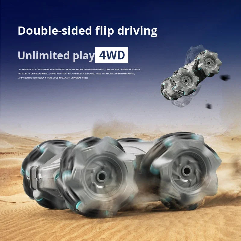 4WD Drift Double Sided High Speed RC Toy 360 Rotating Drifting Action Remote Radio Control Stunt Car
