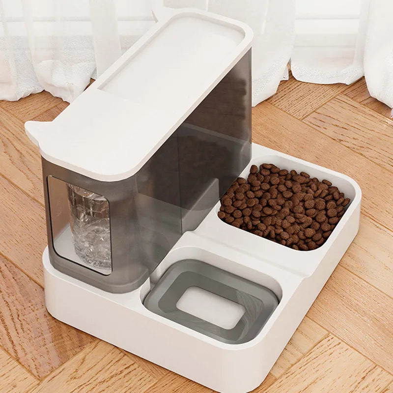 Automatic Large Capacity Pet Feeder & Water Dispenser for Cats Kitten-Friendly Portable Chargeable
