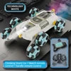Children's Remote Control Car Six-wheeled Swing Arm Skip Stunt Spray Car Eight-wheeled Deformation Toy Car