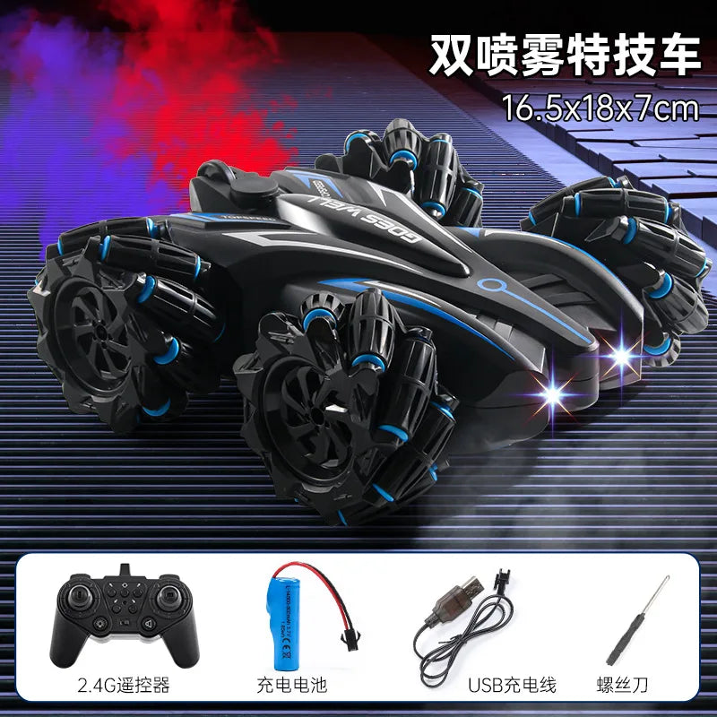 2.4G Juguetes High Speed Stunt Drift Car Climbing Remote Control Toy With Lights 360 Degree RC Stunt Car
