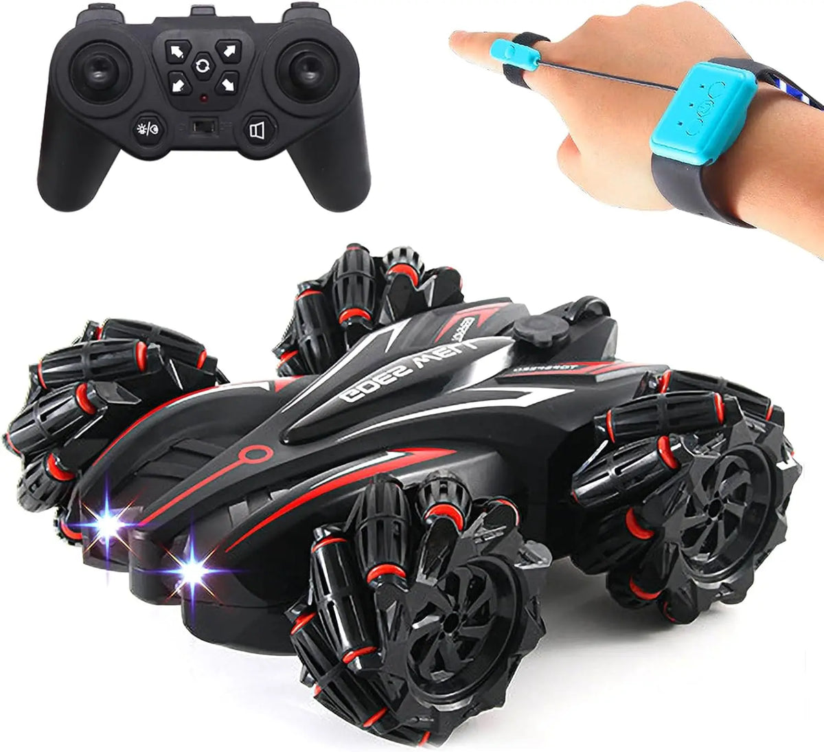 2.4G Juguetes High Speed Stunt Drift Car Climbing Remote Control Toy With Lights 360 Degree RC Stunt Car
