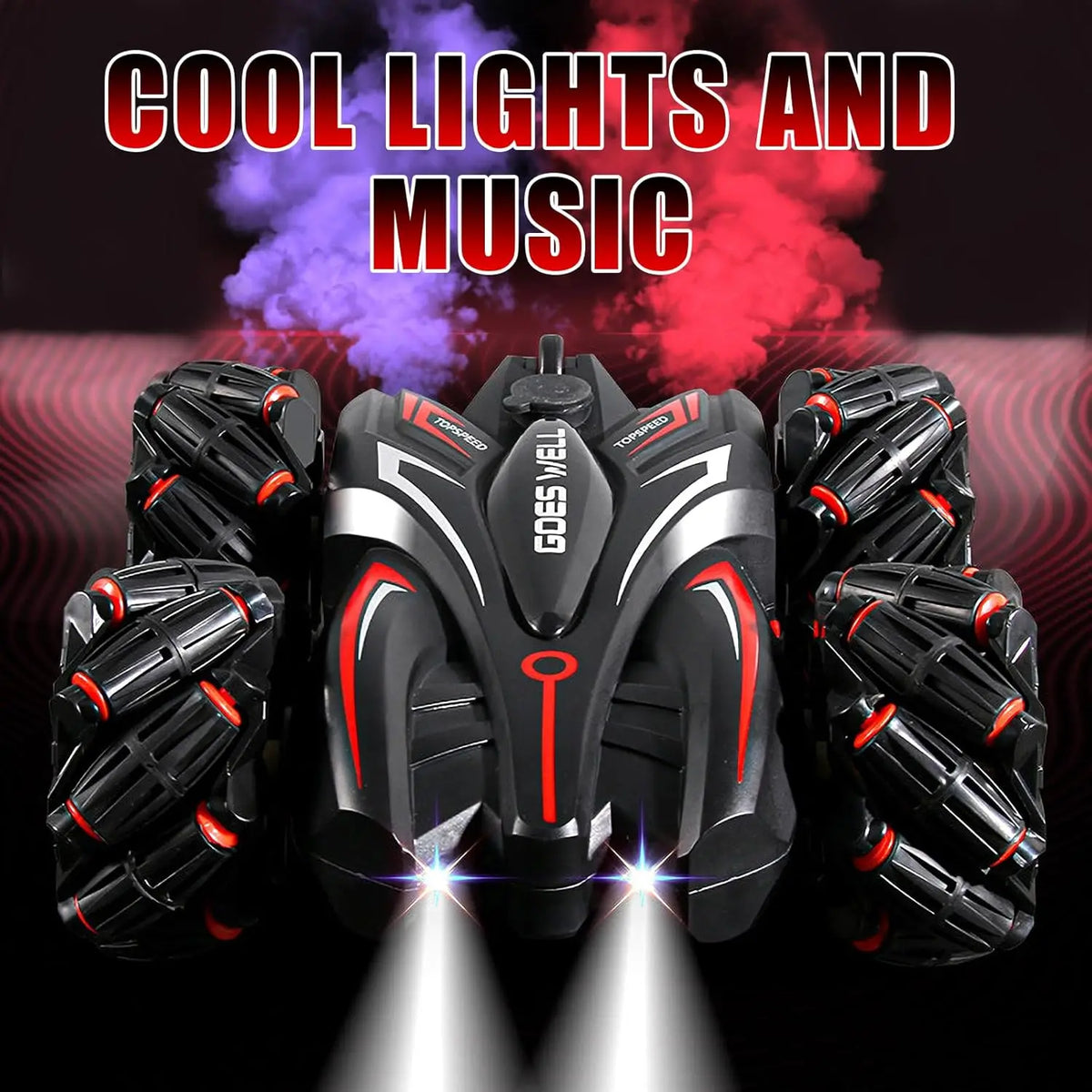 2.4G Juguetes High Speed Stunt Drift Car Climbing Remote Control Toy With Lights 360 Degree RC Stunt Car