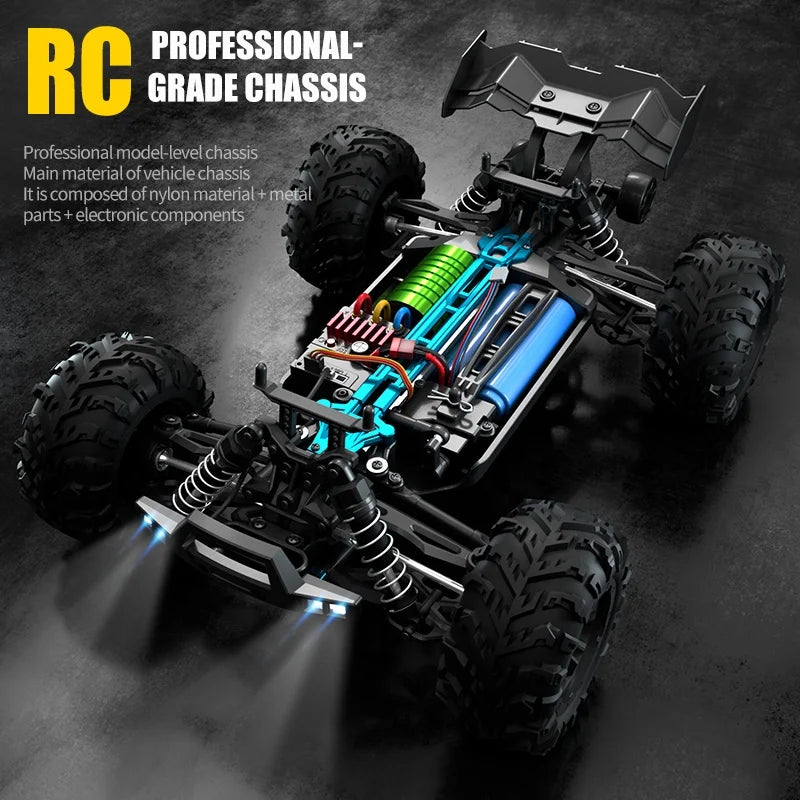 70Km/H Brushless RC Cars 1/16 Scale High-Speed Racing Cars 2.4Ghz Remote Control Toys 4WD Electric Off-road Monster Truck Gifts