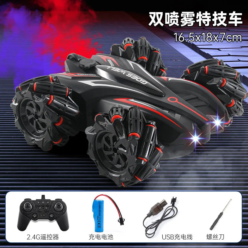 2.4G Juguetes High Speed Stunt Drift Car Climbing Remote Control Toy With Lights 360 Degree RC Stunt Car