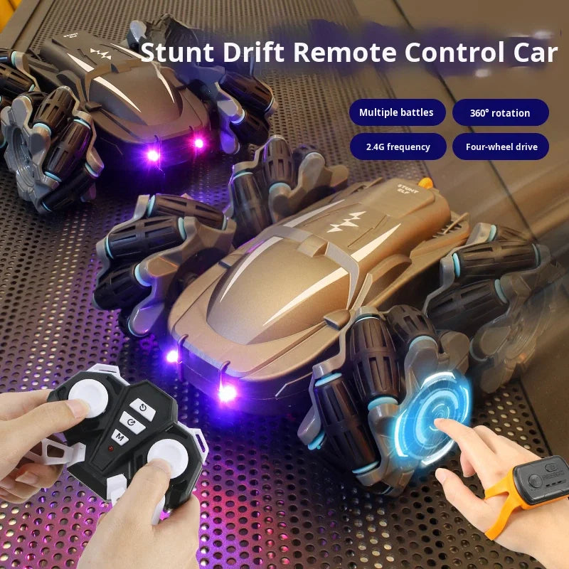 4WD Drift Double Sided High Speed RC Toy 360 Rotating Drifting Action Remote Radio Control Stunt Car