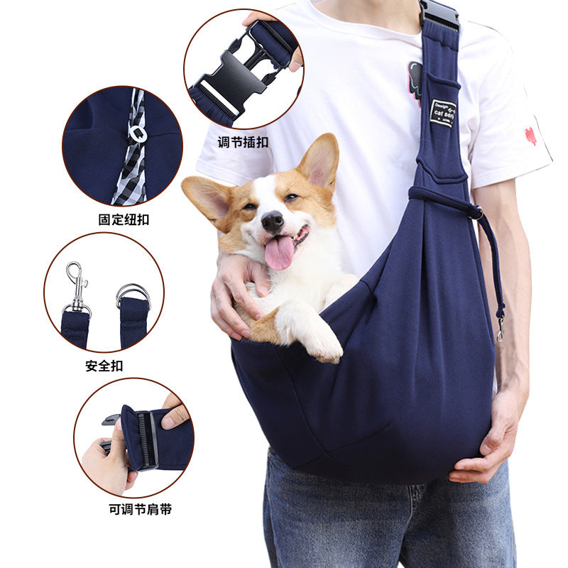 New Amazon Folding Dog Backpack Breathable Pet Outgoing Bag Pet Bag Shoulder Crossbody Cat Bag Wholesale