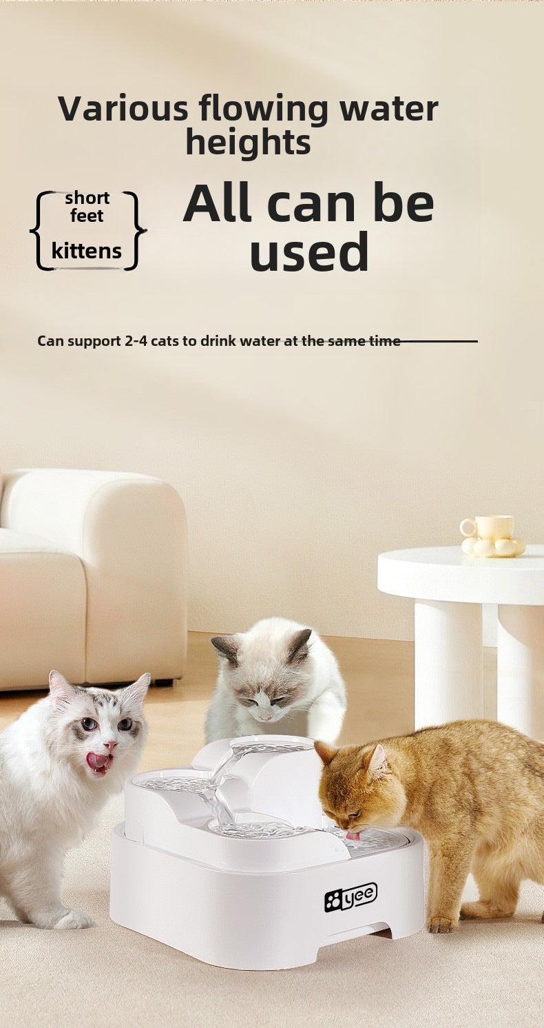 Cross-border cat water dispenser filter circulating water dog water bowl multi-slot automatic pet water dispenser wholesale