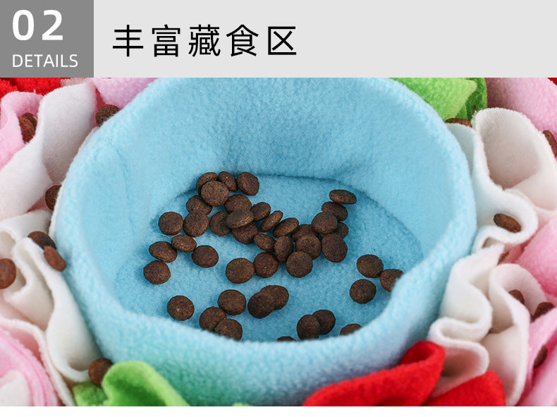 Cross-border pet sniffing mat cats and dogs puzzle decompression hidden food training with small toys four seasons play interactive