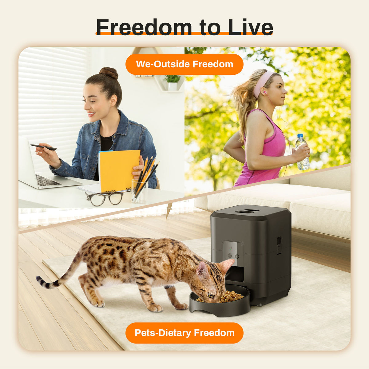 Amazon Explosions Pet Intelligent Feeder Dog Cat Automatic Bowl Timed Quantitative Wif Remote Feeding