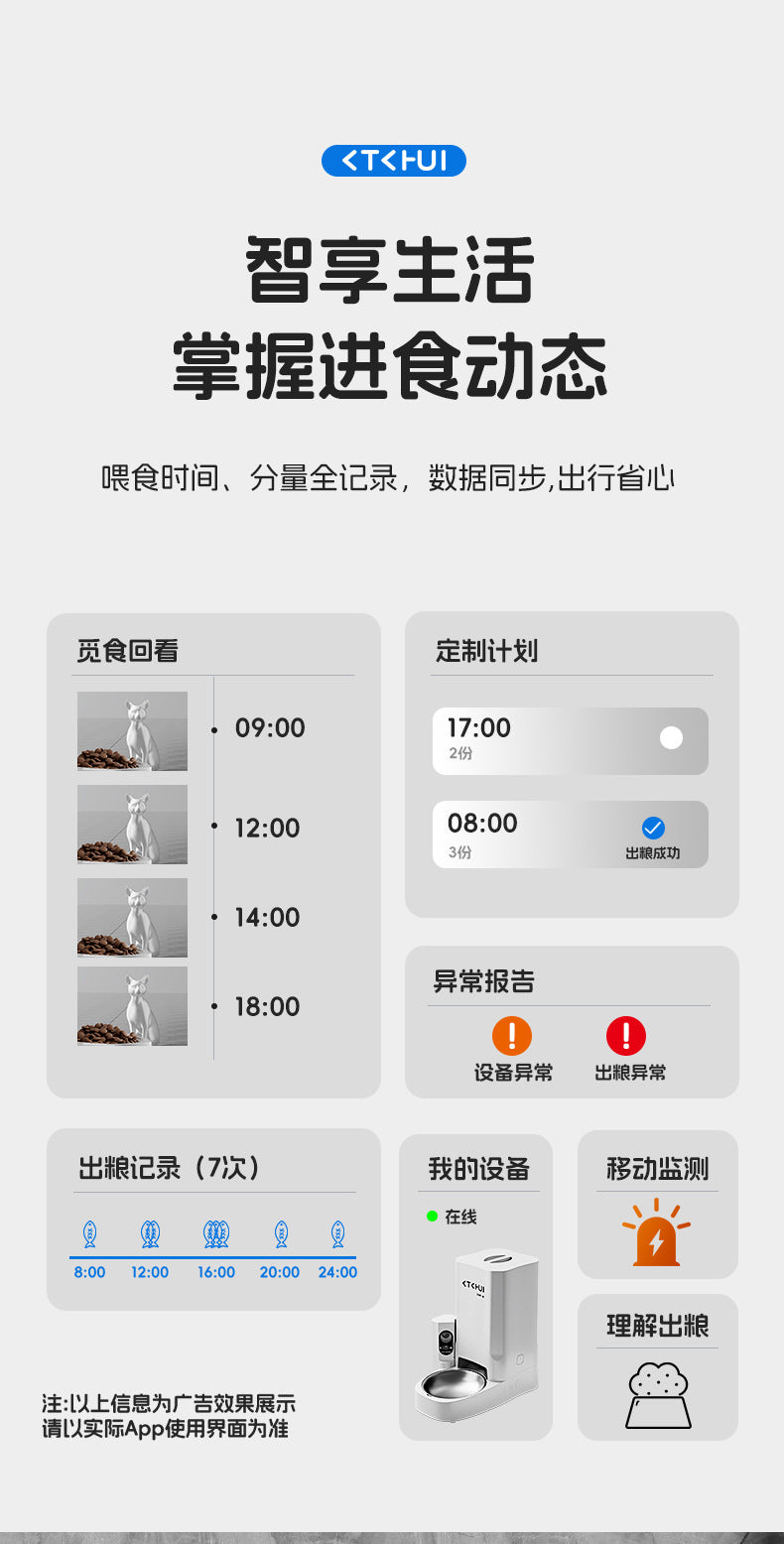 Fully Automatic Pet Feeder with Remote App Control, Timed Food Dispensing, Visual Monitoring, and Smart Feeding Machine for Cats and Dogs