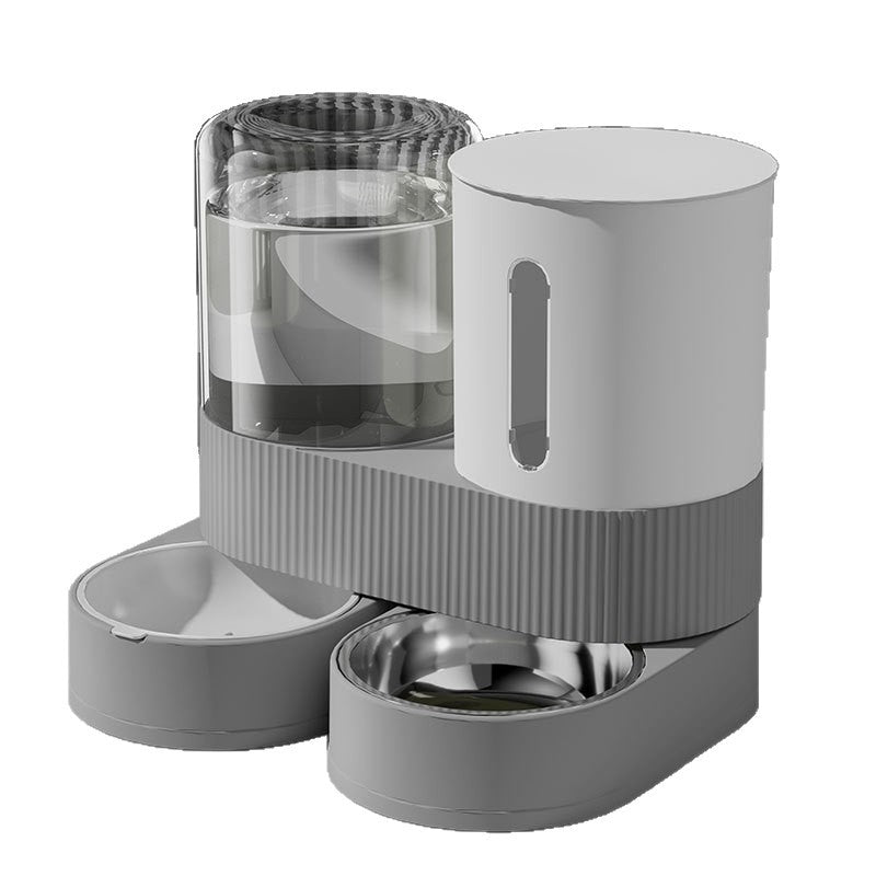 Pet Automatic Drinking Water Feeder Integrated Cat Bowl Dog Bowl Water Dispenser Large Capacity Rotatable Combination Bowl Food Bowl