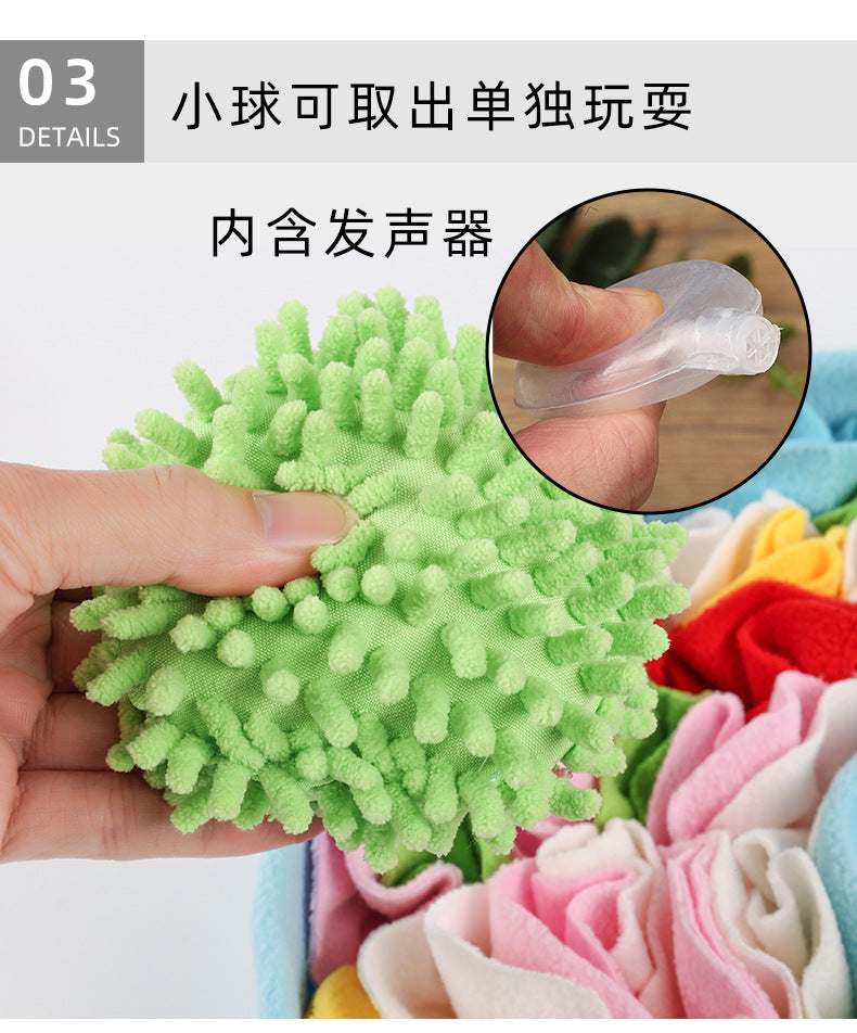 Cross-border pet sniffing mat cats and dogs puzzle decompression hidden food training with small toys four seasons play interactive