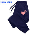 Women Cute Heart Printed Sweatpants Autumn Winter Cotton Long Pants Jogger Trousers Casual Sports Fitness Women Sweat Pants