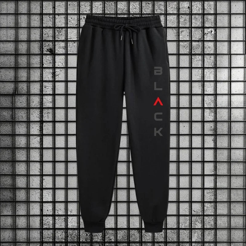 2026 New Arrival Men's Tracksuit Black Letter Print Sweatshirt + Pants Urban Causal Fashion Sportswear Fall/winter Sports Suit