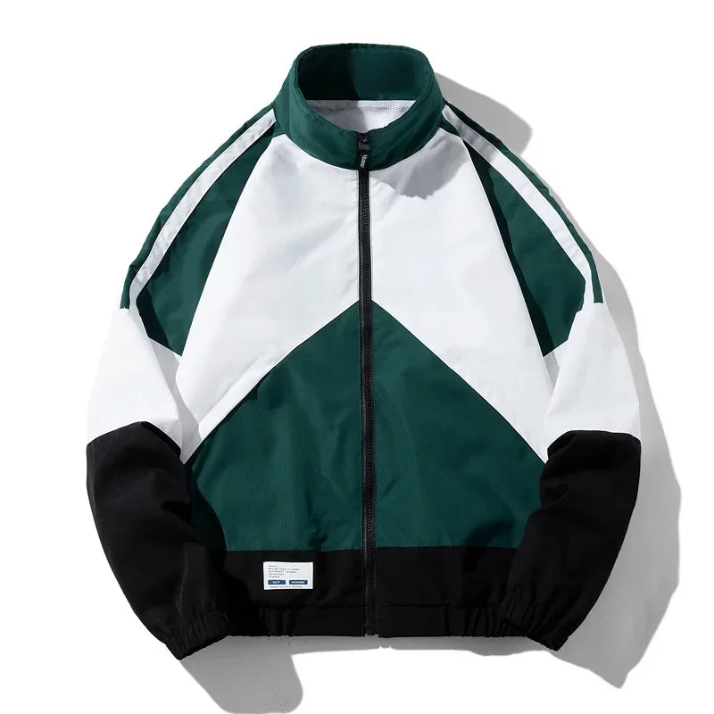 Jacket Fashion Casual Color Contrast Round Neck Coat Version Loose Quality Comfortable Fabric Breathable Parka Padded Jacket