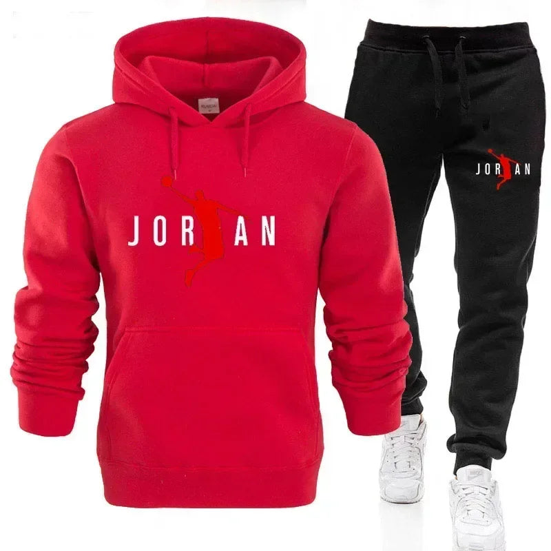 2026 Fall Winter Men's Tracksuit Hoodie Pants 2Pcs Sets Suit Leisure Sweatshirts Sweatpants Fashion Trends