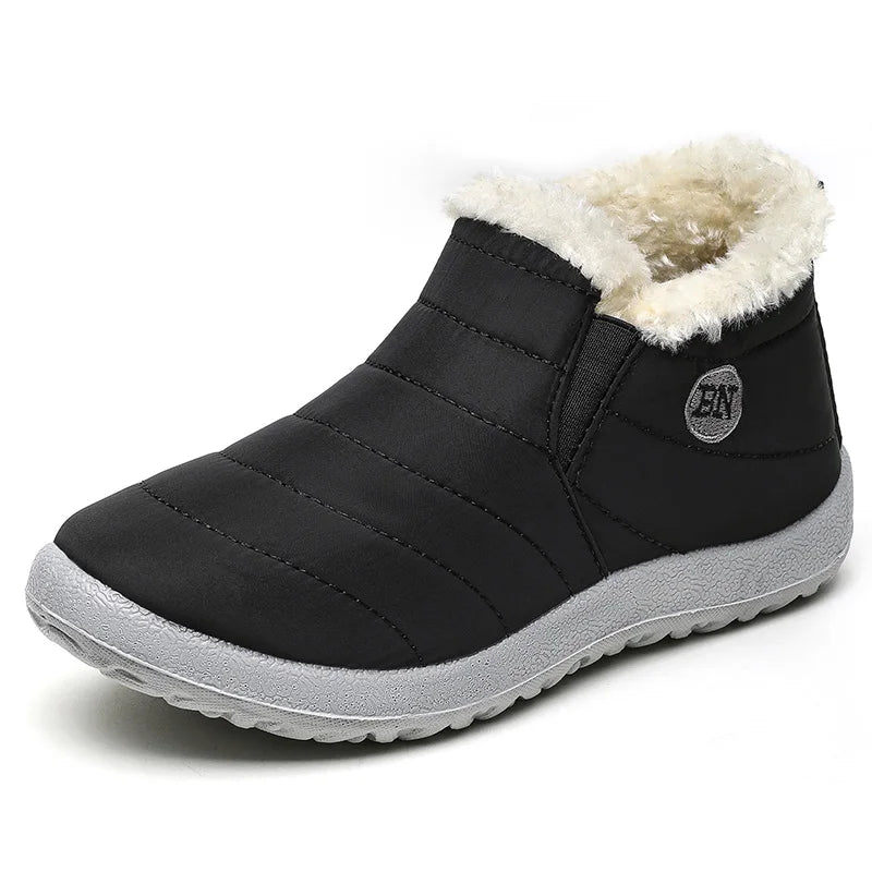 Breathable Men Winter Boots Fashion Ankle Shoes Men Sneakers Waterproof Winter Unisex Slip On Sneakers Soft Mens Casual Shoes