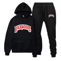 Winter Hoodie Sets Men Fashion Fleece Red Hoodies Black Brand Pants Casual Jogger Suit Tracksuit Sweatshirt Woman Pullover
