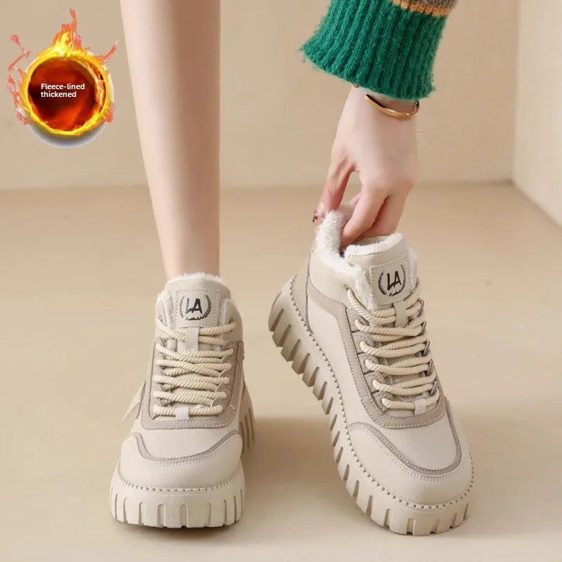 Winter New Women Snow Boots Designer Plush Warm Casual Sneakers Fashion Female Ankle Boots Walking Shoes Zapatillas Mujer