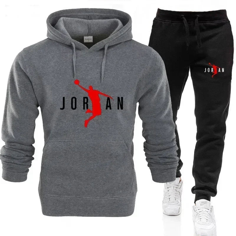2026 Fall Winter Men's Tracksuit Hoodie Pants 2Pcs Sets Suit Leisure Sweatshirts Sweatpants Fashion Trends