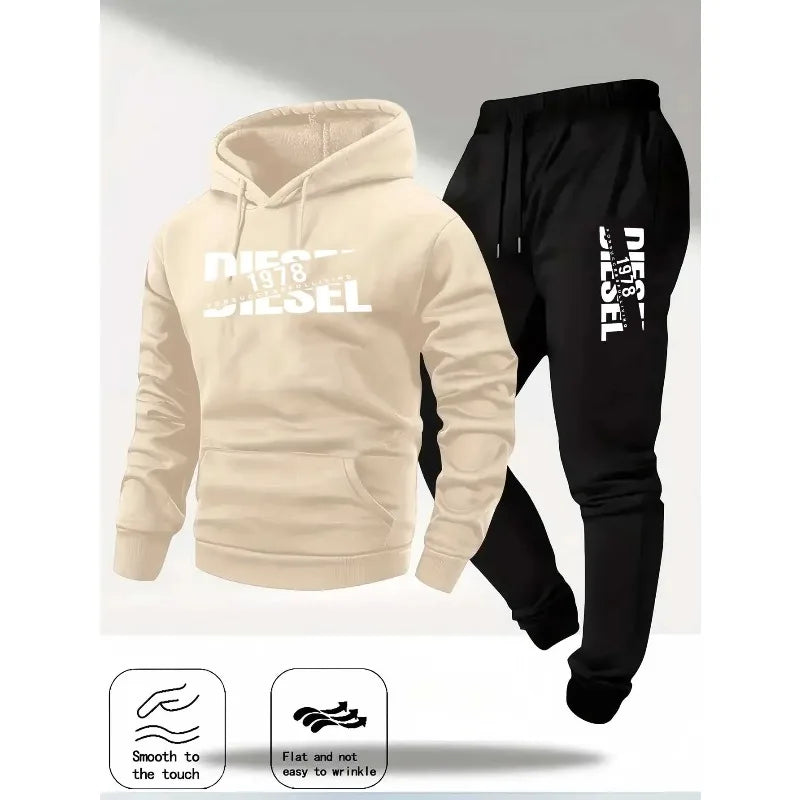 2025 popular autumn and winter new hooded sportswear sportswear fashion hooded sportswear casual sportswear and pants two in one