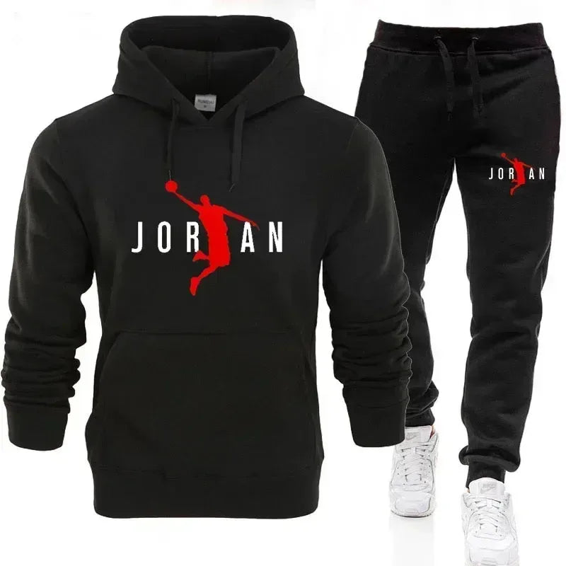 2026 Fall Winter Men's Tracksuit Hoodie Pants 2Pcs Sets Suit Leisure Sweatshirts Sweatpants Fashion Trends