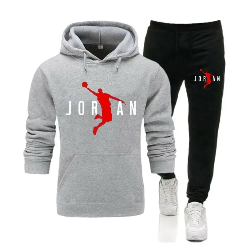 2026 Fall Winter Men's Tracksuit Hoodie Pants 2Pcs Sets Suit Leisure Sweatshirts Sweatpants Fashion Trends