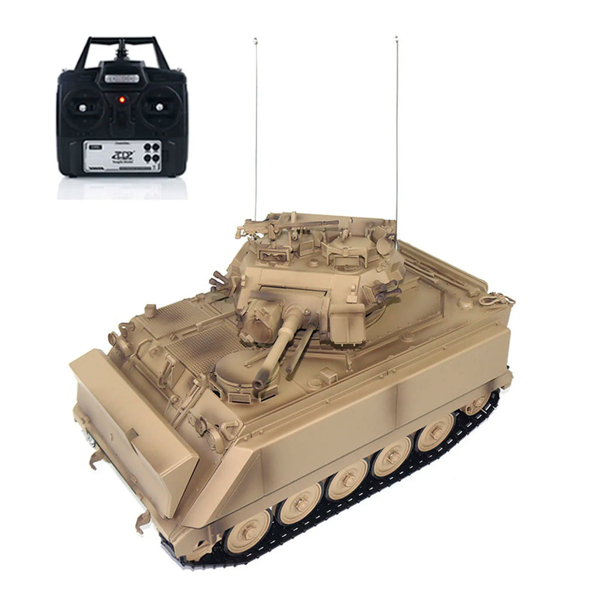 RC Military Tank TD 1/16 M2412-A M113A1 MRV 320 Turret Rotary Barrel Recoil Infrared Driving Wheel Remote Control Panzer