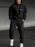 2025 Men's Fall Printed Hoodie and Jogger Set - Perfect for School Start Season