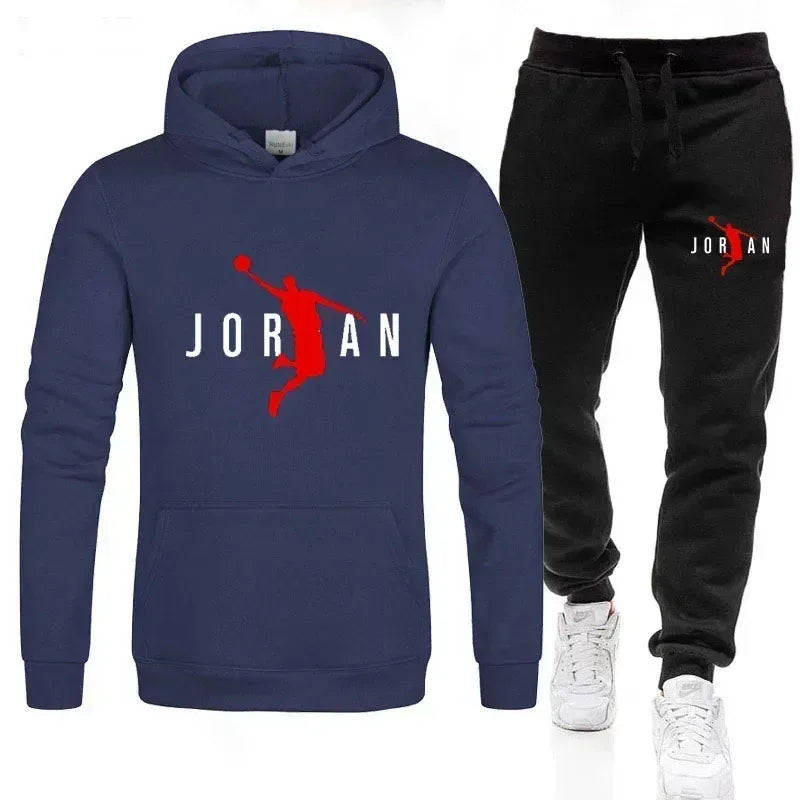 2026 Fall Winter Men's Tracksuit Hoodie Pants 2Pcs Sets Suit Leisure Sweatshirts Sweatpants Fashion Trends