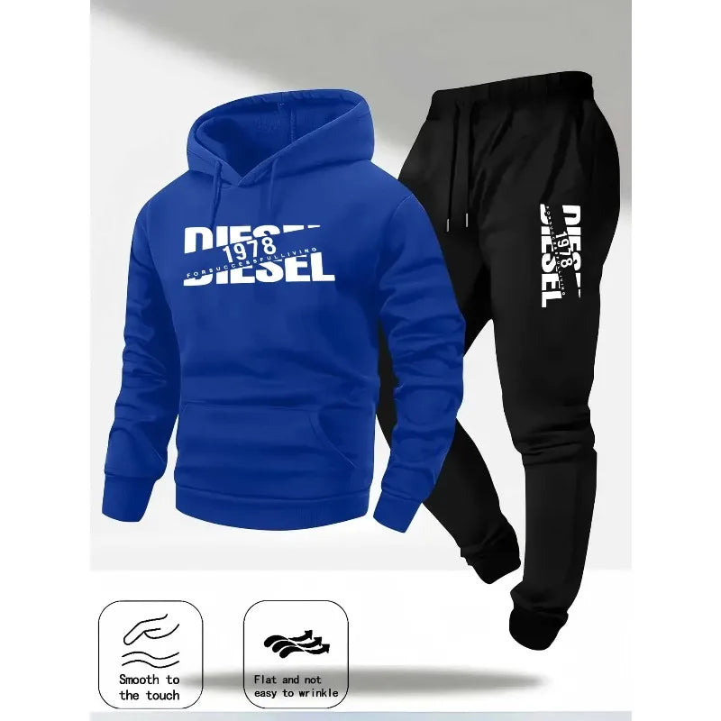 2025 popular autumn and winter new hooded sportswear sportswear fashion hooded sportswear casual sportswear and pants two in one