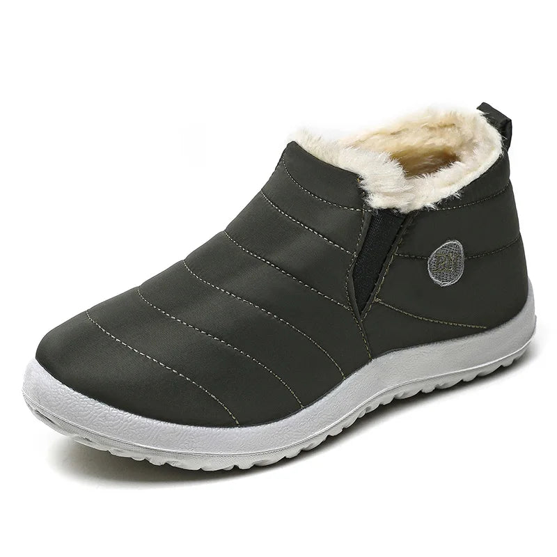 Breathable Men Winter Boots Fashion Ankle Shoes Men Sneakers Waterproof Winter Unisex Slip On Sneakers Soft Mens Casual Shoes