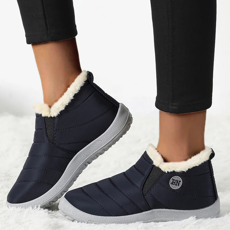 Breathable Men Winter Boots Fashion Ankle Shoes Men Sneakers Waterproof Winter Unisex Slip On Sneakers Soft Mens Casual Shoes