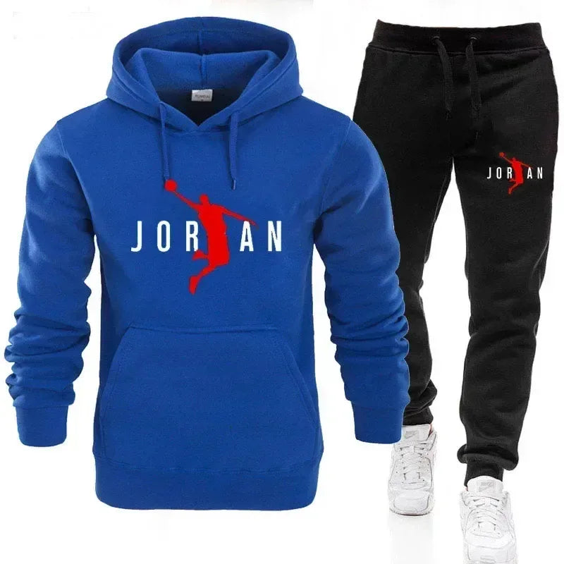 2026 Fall Winter Men's Tracksuit Hoodie Pants 2Pcs Sets Suit Leisure Sweatshirts Sweatpants Fashion Trends