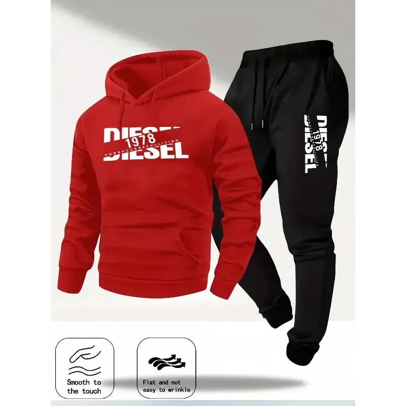 2025 popular autumn and winter new hooded sportswear sportswear fashion hooded sportswear casual sportswear and pants two in one
