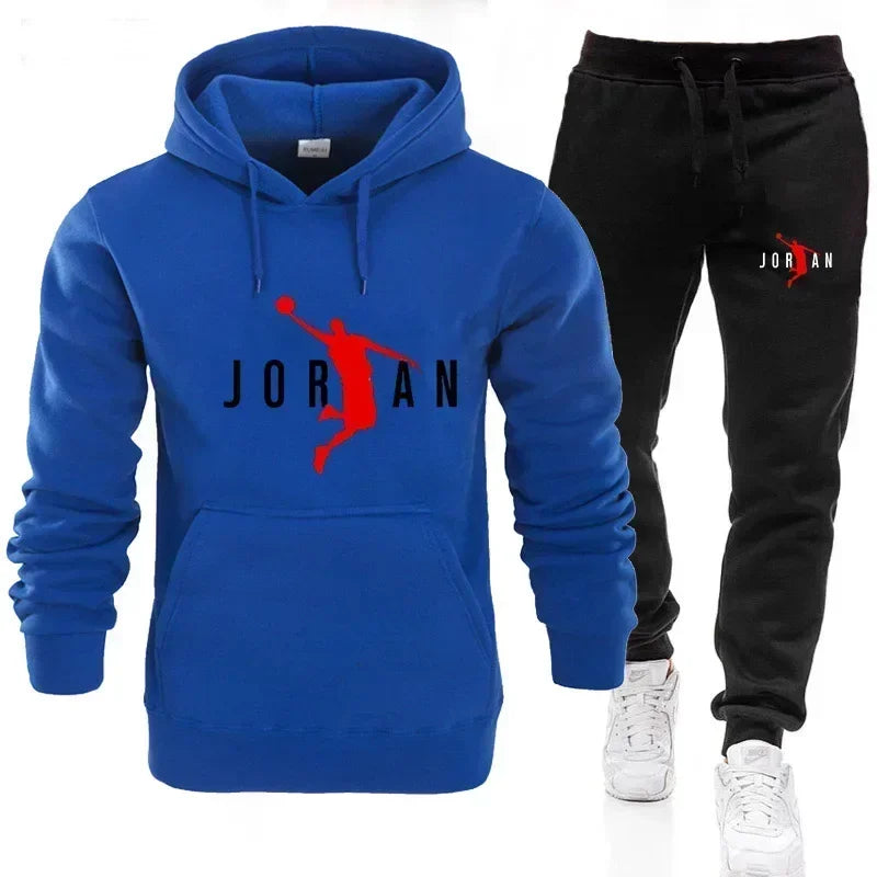 2026 Fall Winter Men's Tracksuit Hoodie Pants 2Pcs Sets Suit Leisure Sweatshirts Sweatpants Fashion Trends