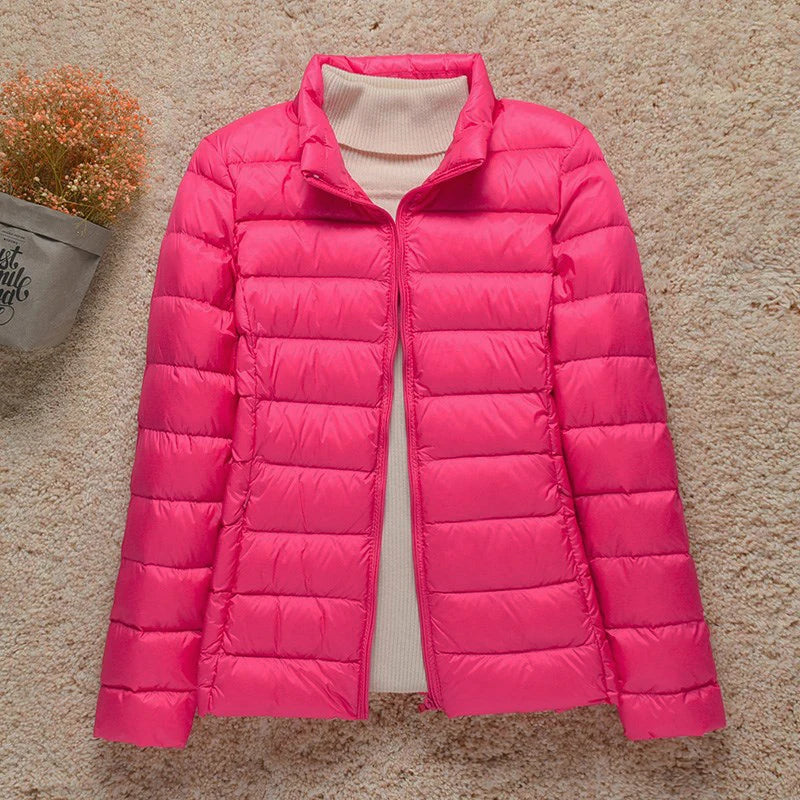 2024 New Women Thin Down Jacket White Duck Down Ultralight Jackets Autumn And Winter Warm Coats Portable Outwear