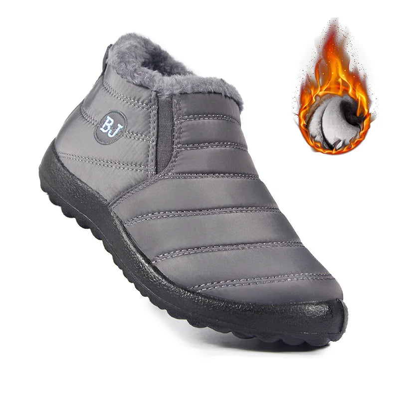 Snow Women Boots Fashion Unisex Shoes Slip On Platform Shoes For Women Ankle Boots Waterproof Plush Winter Shoes Botas Mujer