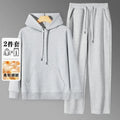 2026 Men's New Straight-Leg Casual Suit Trendy Hooded Sweatshirt and Sweatpants Loose Fit Versatile Casual Autumn Sports Suit