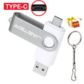 TYPE-C USB Flash Drive 128MB (Not GB) Real Capacity Pen Drive 64GB Free Key Chain Memory Stick Gift Red U Disk Blue 1G 2G 4G  8G