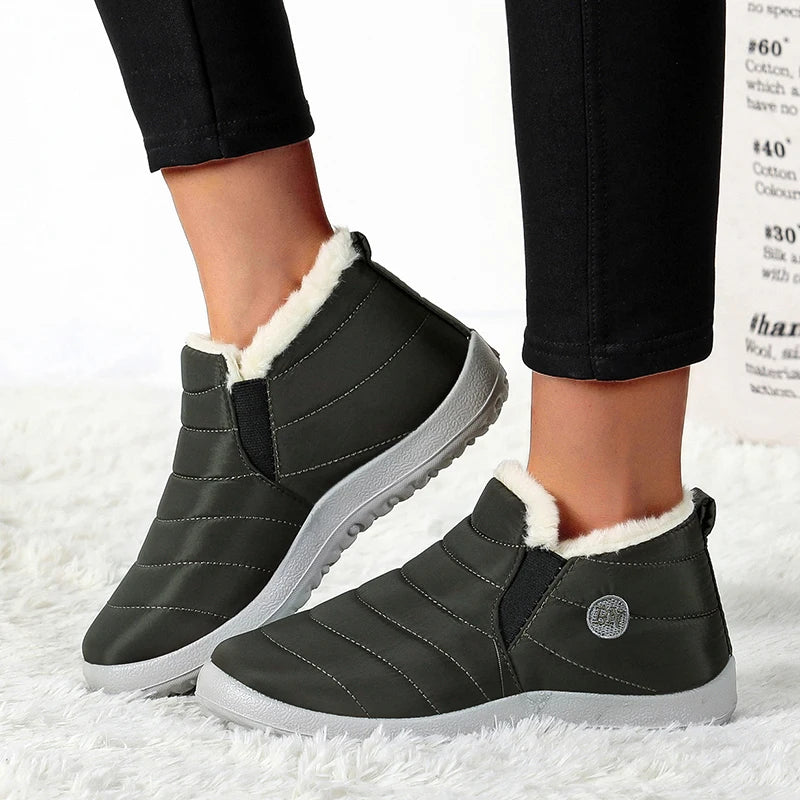 Breathable Men Winter Boots Fashion Ankle Shoes Men Sneakers Waterproof Winter Unisex Slip On Sneakers Soft Mens Casual Shoes