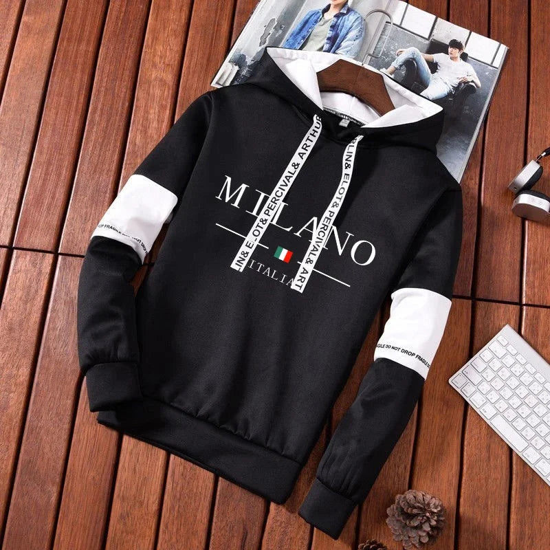 Sports Casual Daily Men's Tracksuit Outdoor Hot Sale Hooded Autumn Winter Single Piece Sweatshirt And Sweatpants Comfort Jogging