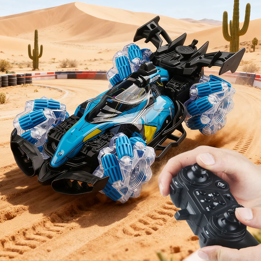 Colorful lights spray stunt racing 4WD shift 2.4G wireless gesture induction racing race remote control toy car