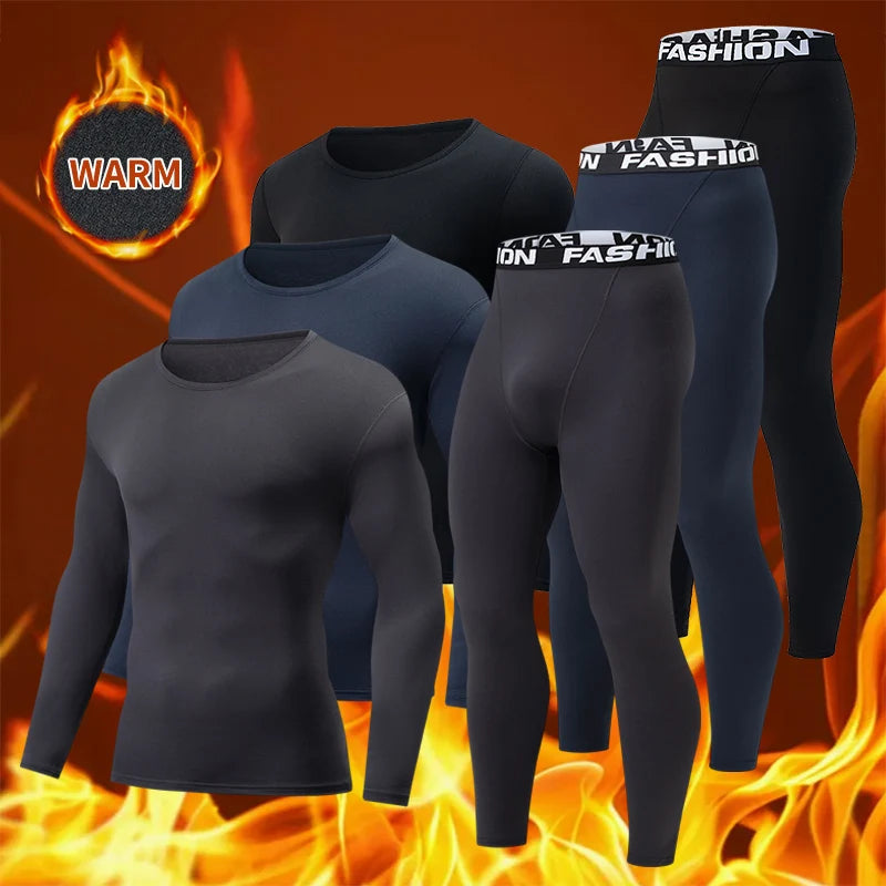2-piece Autumn And Winter Solid Color Fashionable Casual Base Set Slim Fit Sports Fitness Long Sleeved Pants Warm Underwear Set