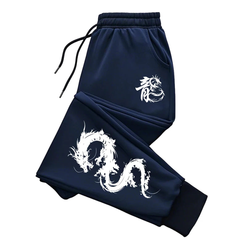 Chinese Dragon Tracksuit Hooded Sweatshirt Sweatpants City Vibe Hoodie 2 Piece Set Autumn Winter Men's Daily Casual Sport Outfit