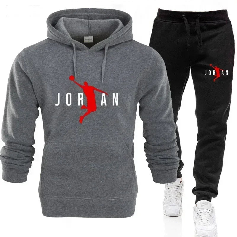 2026 Fall Winter Men's Tracksuit Hoodie Pants 2Pcs Sets Suit Leisure Sweatshirts Sweatpants Fashion Trends